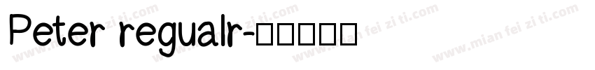 Peter regualr字体转换